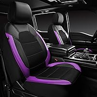 Vista 14 de CAR PASS Fundas de cuero para asientos delanteros solamente, con fundas de asiento delantero de malla de aire, transpirables, fundas de asiento