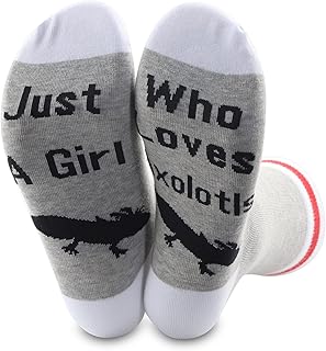 2 Pairs Axolotl Socks Axolotl Lover Gift Just A Girl Who Loves Axolotls Crew Socks Axolotl Owner Gift Wicking Socks