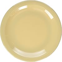 Vista 8 de Winco MMPR-8 - Plato redondo de melamina, 8 pulgadas, color marrón