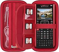 Vista 9 de Elonbo Funda de transporte para calculadora gráfica de color Texas Instruments TI-Nspire CX II CAS/CX II/CX/CX CAS, bolsillo con cremallera Negro