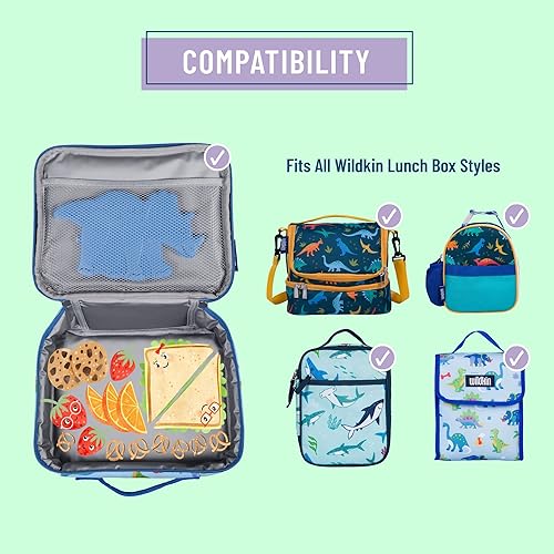Miniatura 9 de Wildkin Bolsa de almuerzo ecológica para niños, botella de agua de acero de 14 onzas y paquete de hielo para acompañante de comidas refrescantes y