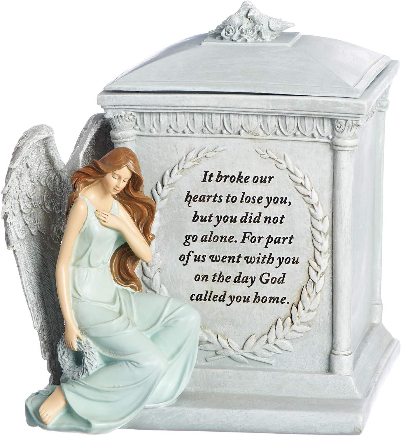 Roman - Giftware Collection, 8.27" H God Called You Home Memorial Keepsake Box, Resin and Stone, Durable, Long Lasting, Highly Detailed