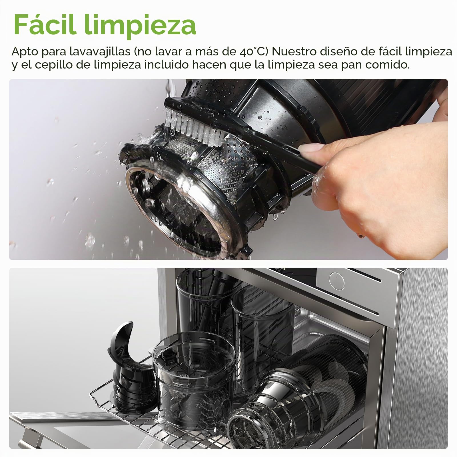 Exprimidor de Prensa en Frío, BioloMix Exprimidor de Masticación Lenta con 13CM Extra Large Feed Chute Fit Whole Frutas y Verduras con Triple Filtro, Fácil de Limpiar, BPA Free 250W DC Motor | Conducto de alimentación extra grande de 13 cm, para frutas y
