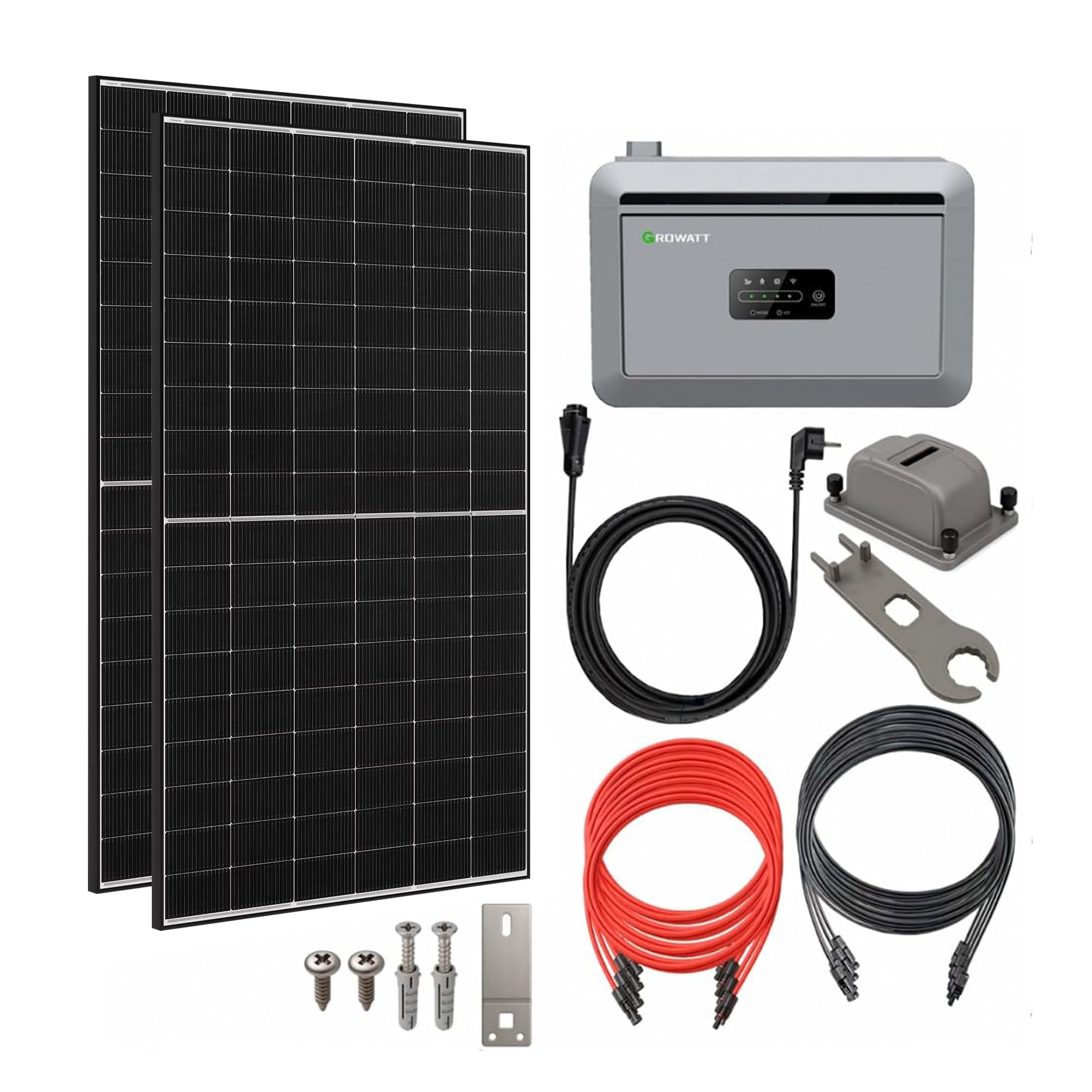 Balkonkraftwerk 800W mit 2kWh Speicher mit NEXA 2000 Steckerfertiges, platzsparendes Komplettset mit WIFI Preis inkl. 0% MwSt. gem. § 12 Abs. 3 UStG