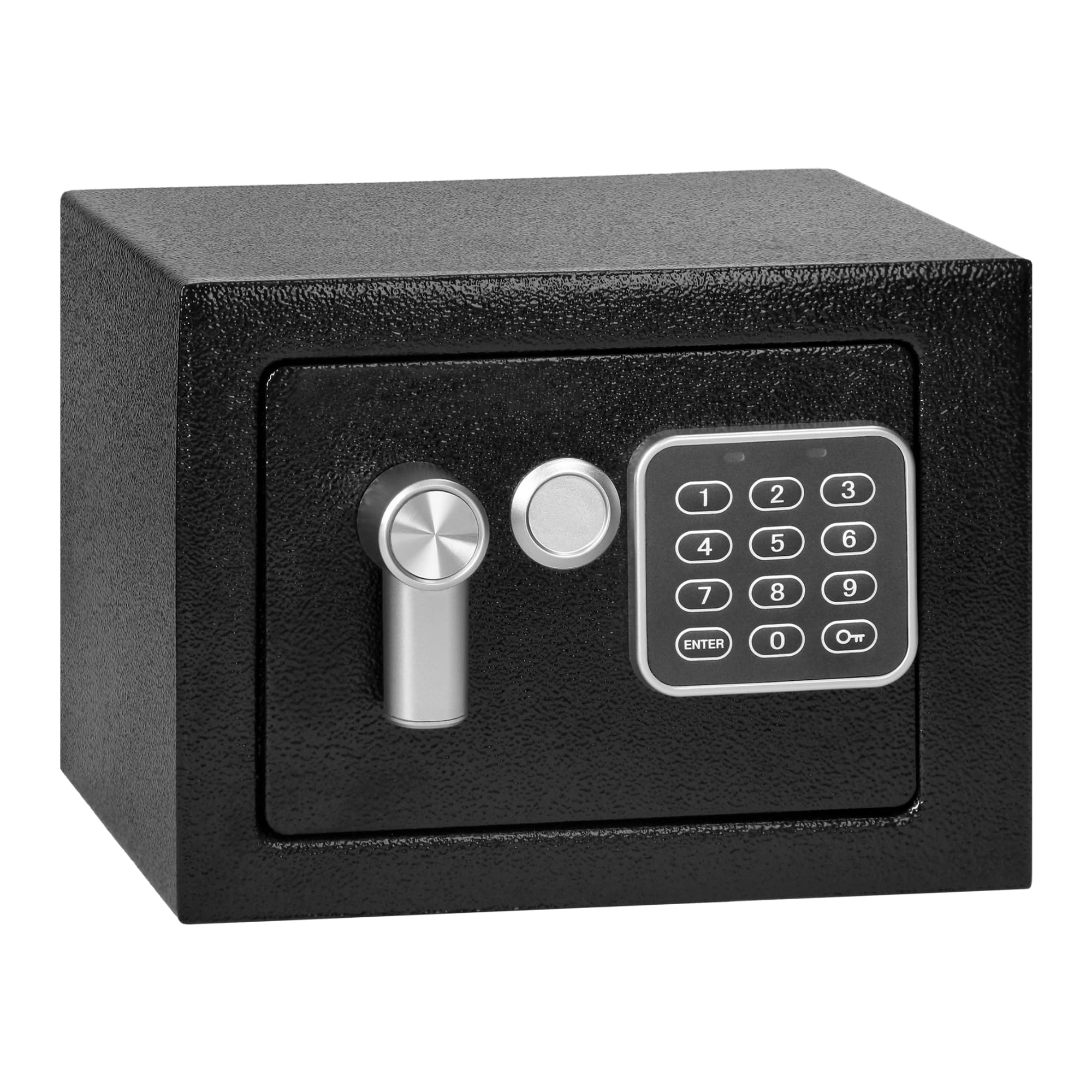 Caja Fuerte con Código Electrónico Negro de Acero Caja de Seguridad con Llave de Emergencia para el Hogar y Oficina