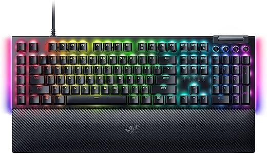 Razer BlackWidow V4 Mechanical Gaming Keyboard: Green Switches Tactile & Clicky - Chroma RGB - 6 Macro Keys - Magnetic Wrist Rest - Doubleshot ABS Keycaps - Roller & Media Keys - Razer Snap Tap