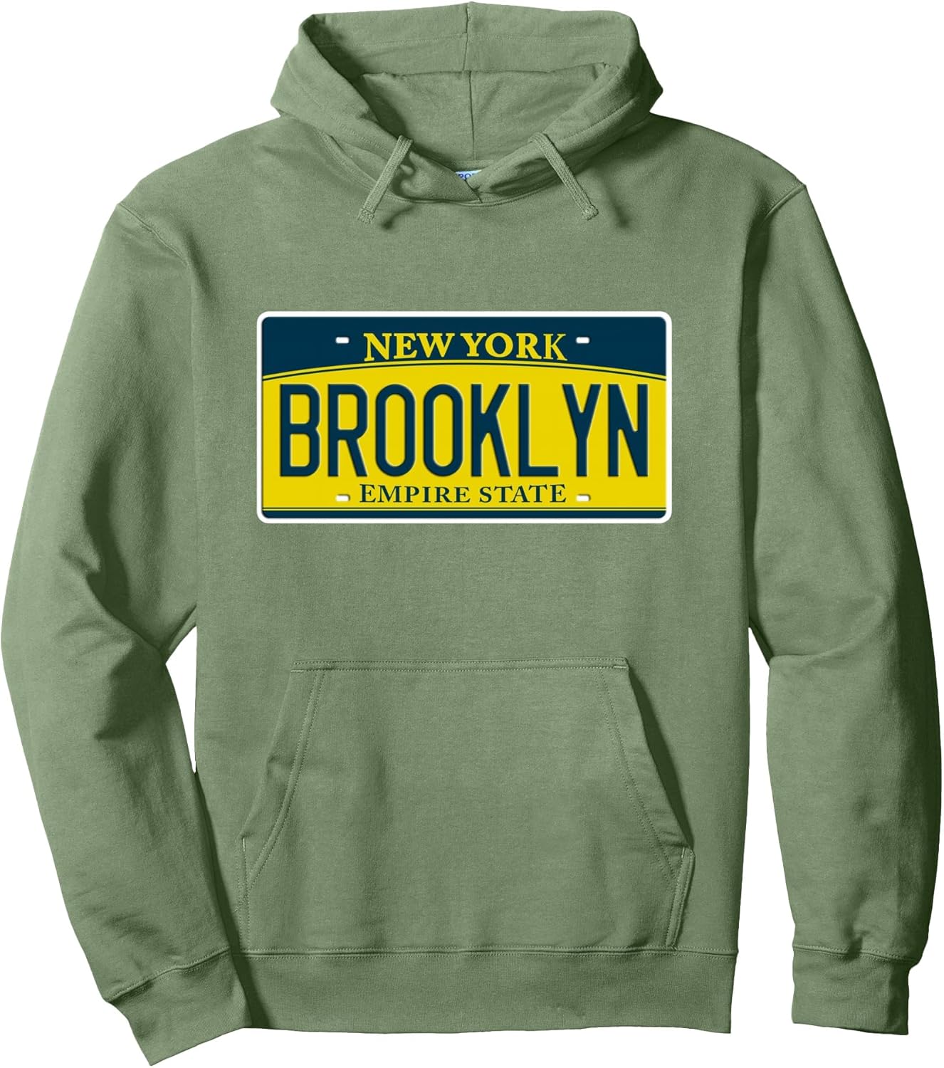 Brooklyn New York NY Hometown Neighborhood License Plate Pullover Hoodie