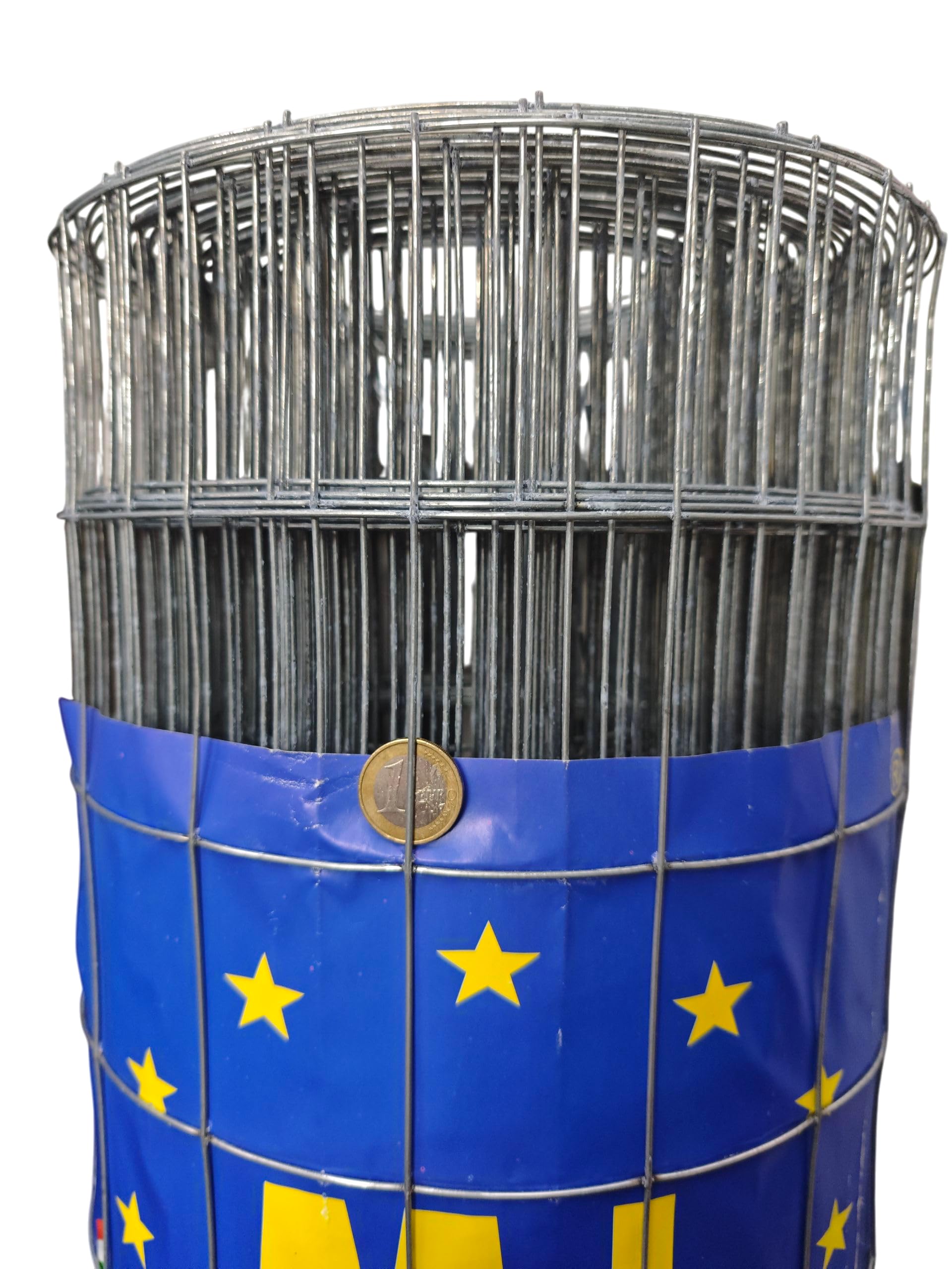 Rete Elettrosaldata Zincata – Maglia 50×75 mm – Filo 1,7 mm – Rotolo 25 m – MADE IN ITALY – Per Recinzioni, Giardino, Orto, Pollaio – Altezze 100/125/150 cm (Altezza 150 cm)