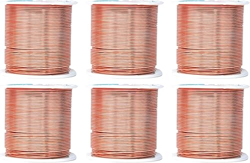 Vista 504 de Mandala Crafts Alambre de aluminio anodizado de calibre 8 para hacer joyas, alambre neutro flexible de color de 128 pies, flexible y flexible