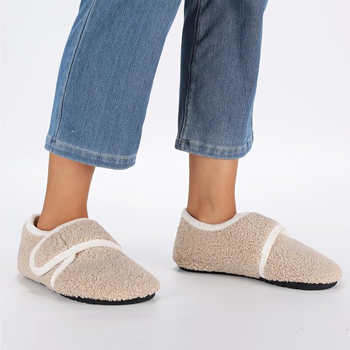 Pantuflas de interior para mujer y hombre con suela de goma miniatura 2