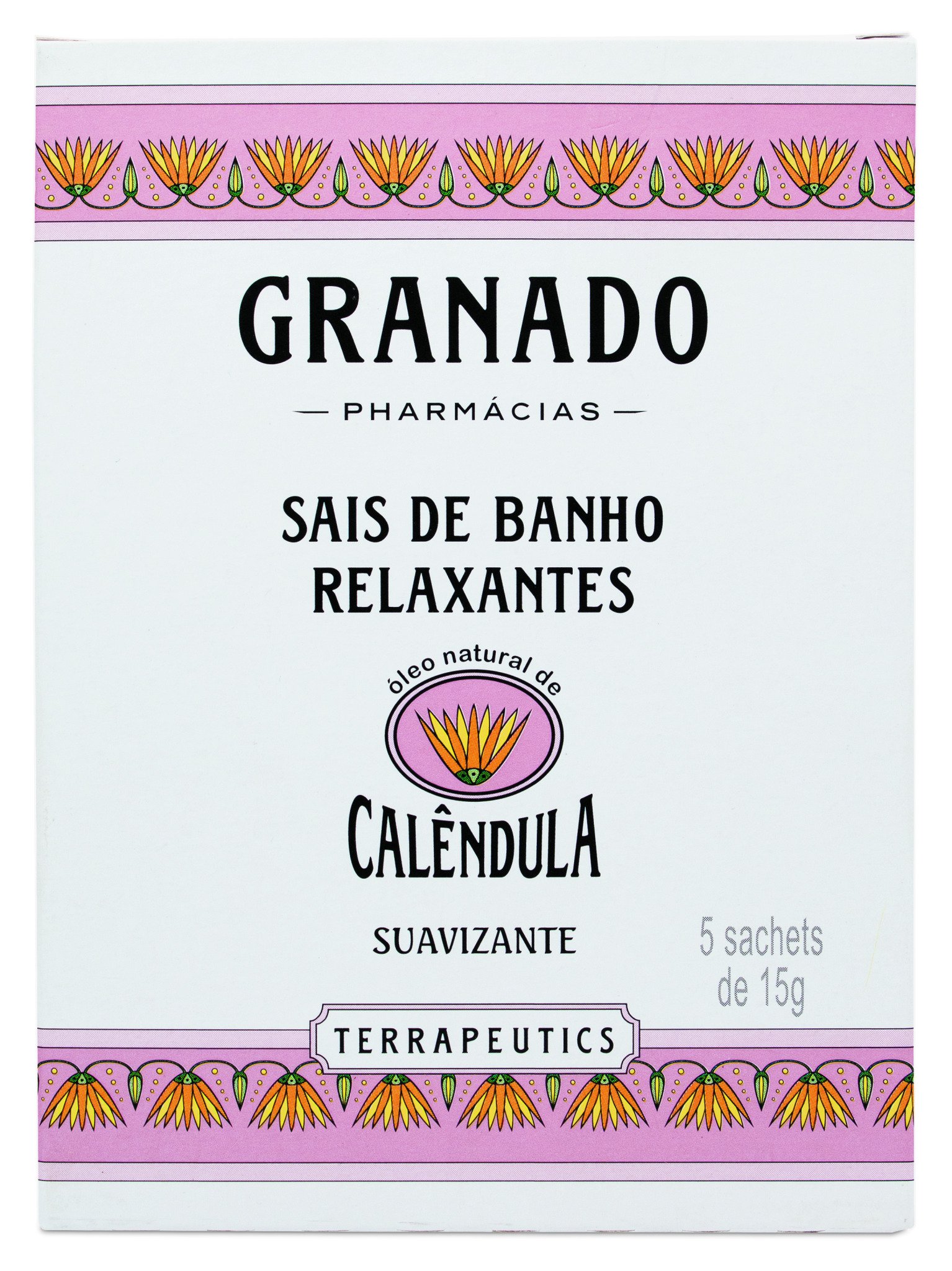 Linha Terrapeutics Granado - Sais de Banho Calendula (5 x 15 Gr) - (Granado Terrapeutics Collection - Pot Marigold Bath Salts (5 x Net 0.53 Oz))
