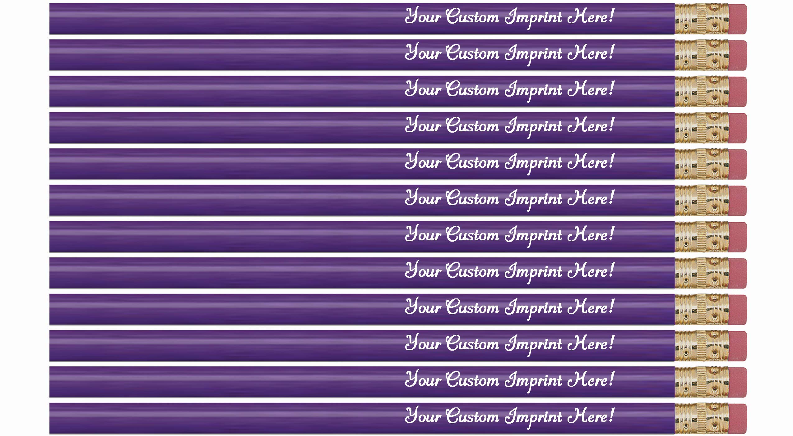 Express Pencils™ Personalized Pencils Round Custom Imprinted with your Name - Text - Logo - Message- 12 pkg Includes Personalization - Great Gift