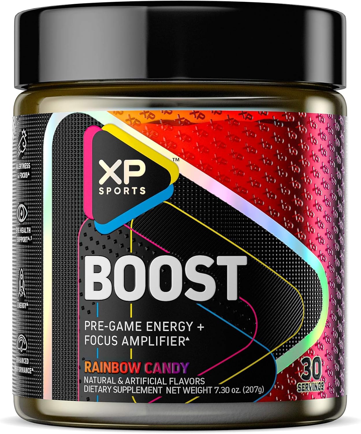 Gamer Energy Drink Powder | XP Sports Boost Powder | Pre-Game Energy, Eye Health Support, Alertness + Focus Supplement | Formulated for Esports Athletes and Gamers | Rainbow Candy (30 Servings) : Everything Else