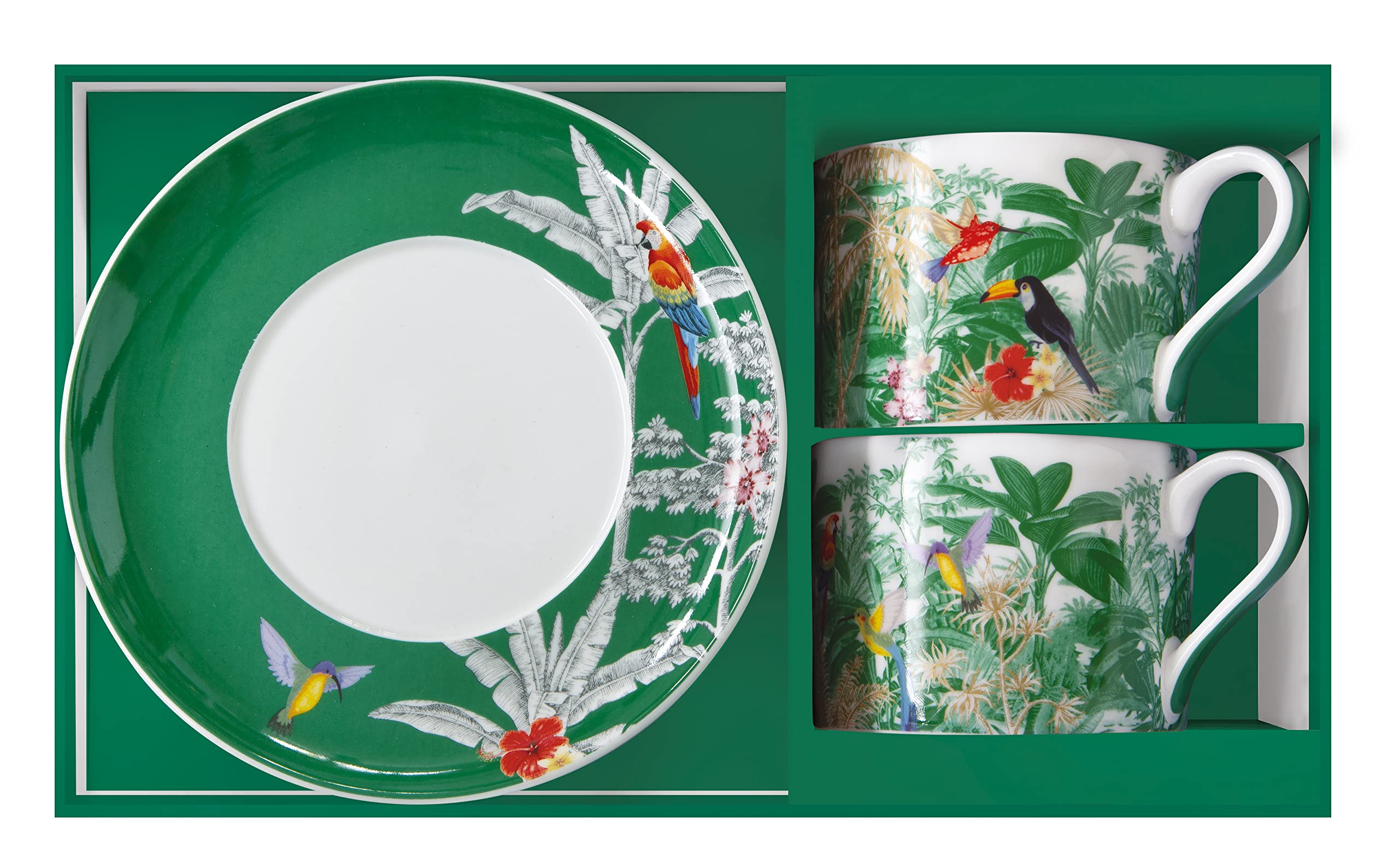Easy Life Coffret 2 Tasses Déjeuners 24cl En Porcelaine Fine - Service Élégant Pour Petit-Déjeuner