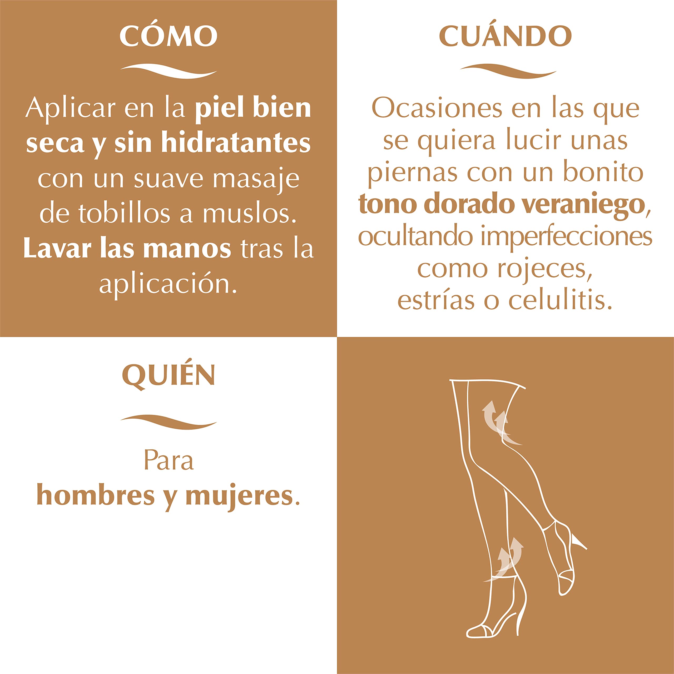 Elifexir Color Dren Maquillaje para Piernas Crema Bronceado Efecto Medias Invisibles 150ml