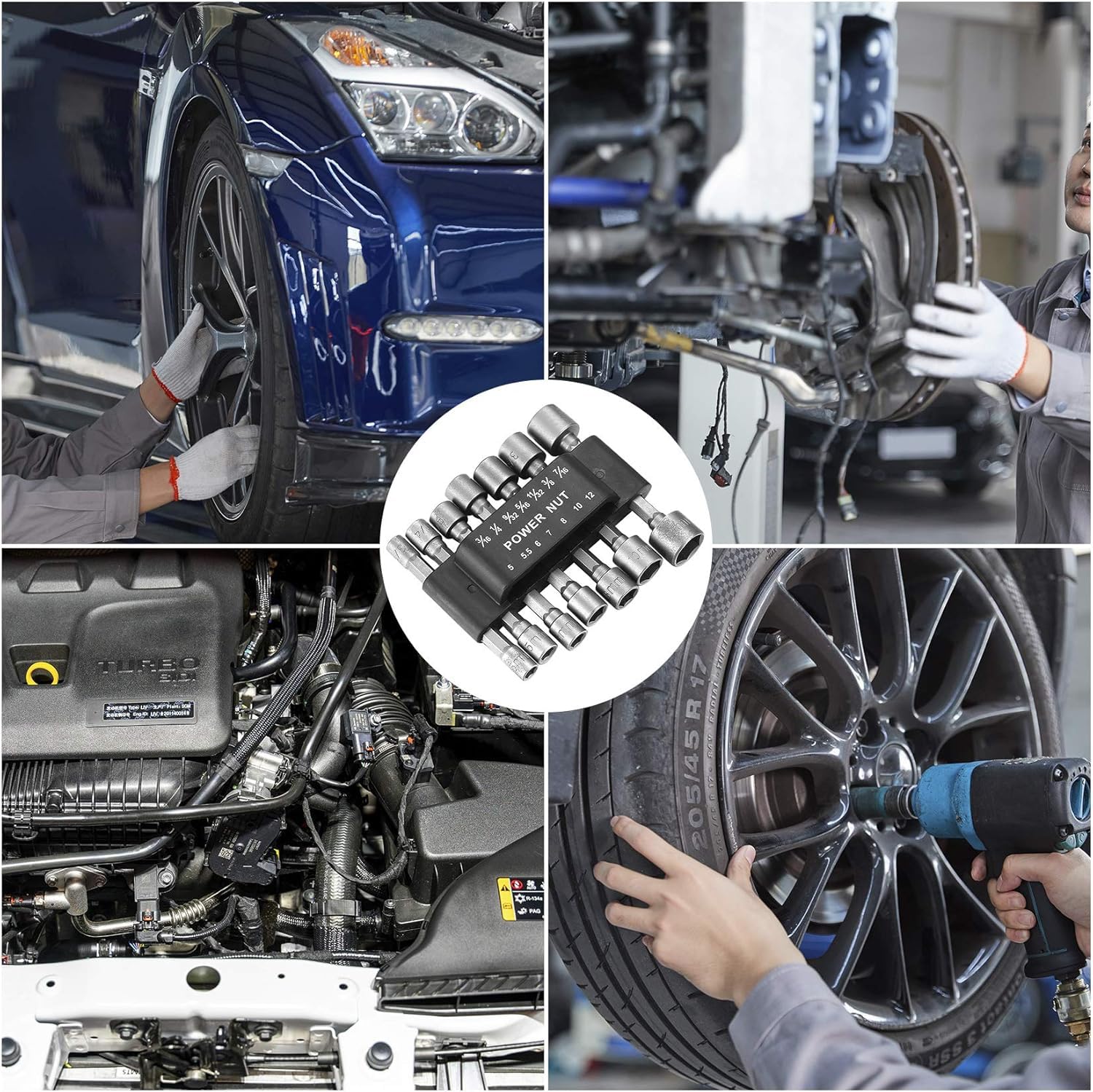 14 Piece Power Nuts Driver Tool Set - Drill Bits & Socket Wrench -2 14 Piece Power Nuts Driver Tool Set - Drill Bits & Socket Wrench -2