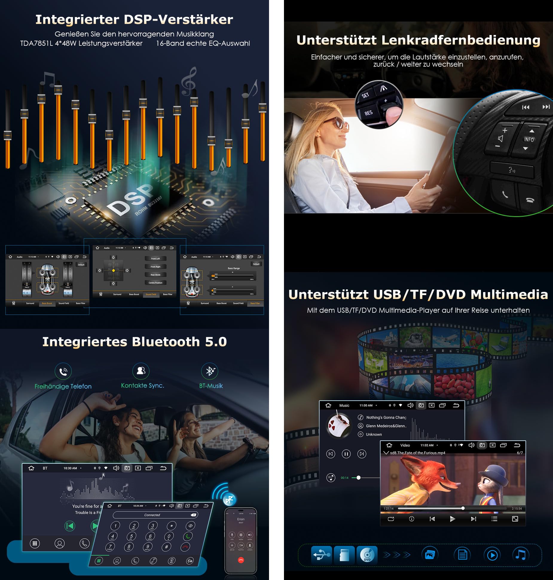 Erisin 7 Pulgadas 8-Core 4GB+64GB Android 13 Radio Coche Bluetooth Estéreo Navegación de Automóvil para BMW E46 Serie 3 M3 Rover 75 MG ZT GPS Carplay Android Auto WiFi DSP RDS OBD2 Dab+ USB FM CD DVD