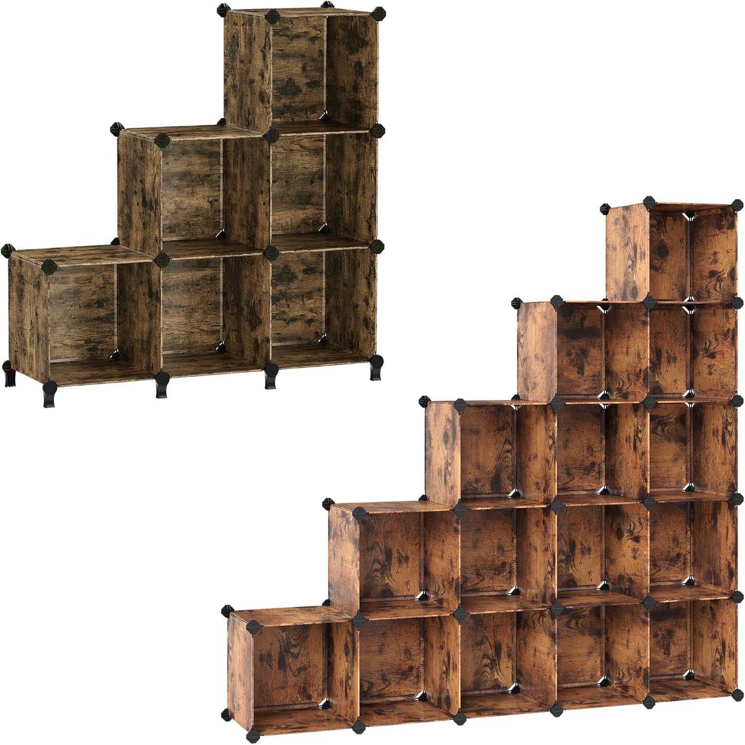 SONGMICS Cube Storage Organizer Bundle, 16Cube Book Shelf