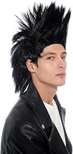 WIG ME UP - CW-069-P103 Unisex Halloween Carnival Punk Mohawk 70s 80s Costume Wig Black