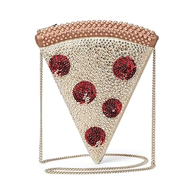 Kate Spade New York Slice Crystal Embellished Fabric 3 D Pizza Crossbody Women