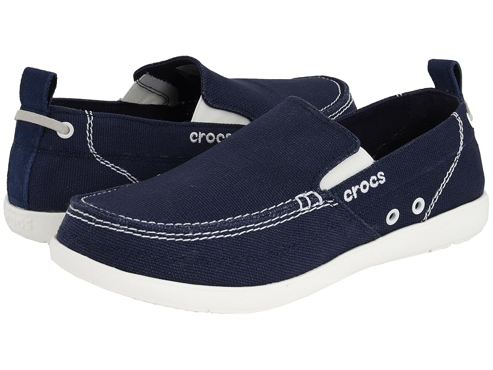 

Crocs Walu (Navy/White) Men's Slip on Shoes