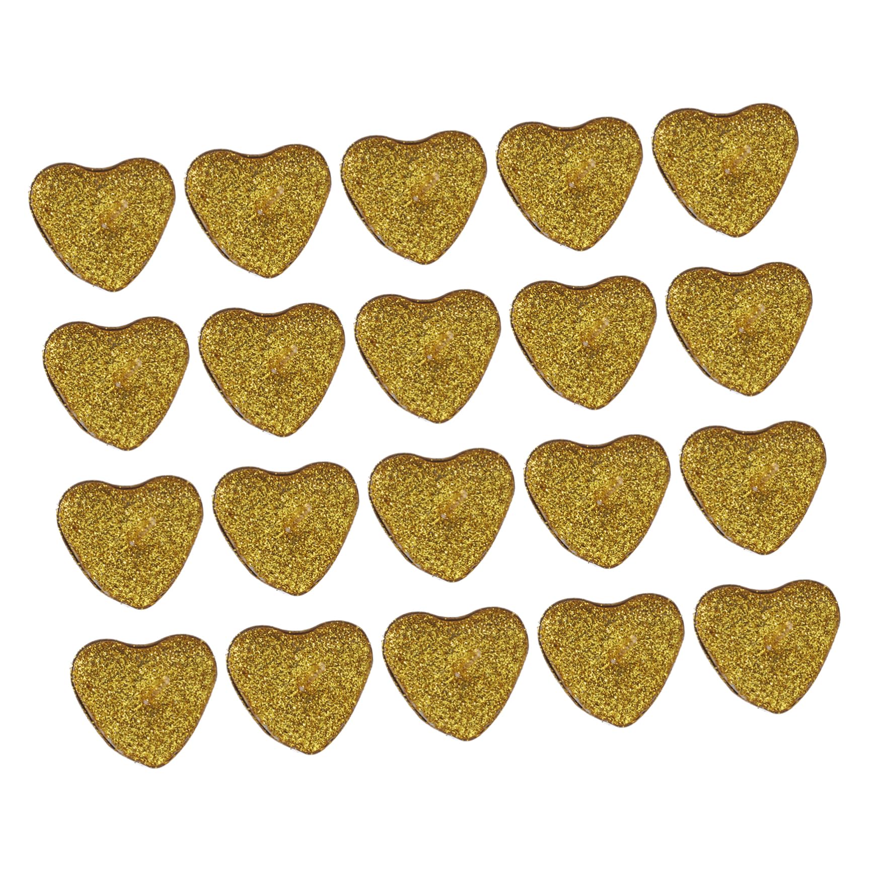 HOOTNEE 30pcs Heart Shape Tealight Candles Smokeless Candles for Romantic Occasions Glitter Design for Weddings Proposals and Home Decor