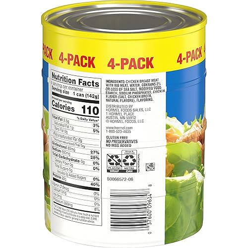 Miniatura 2 de HORMEL Pechuga de pollo premium, lata de 5 onzas, (paquete de 4)