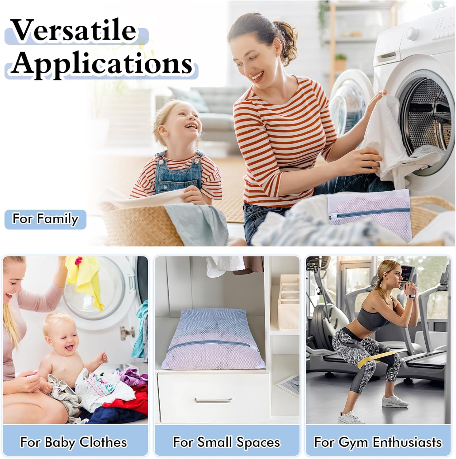 Durable Mesh Laundry Bags Delicates Protector for Linrie & Baby Clothes