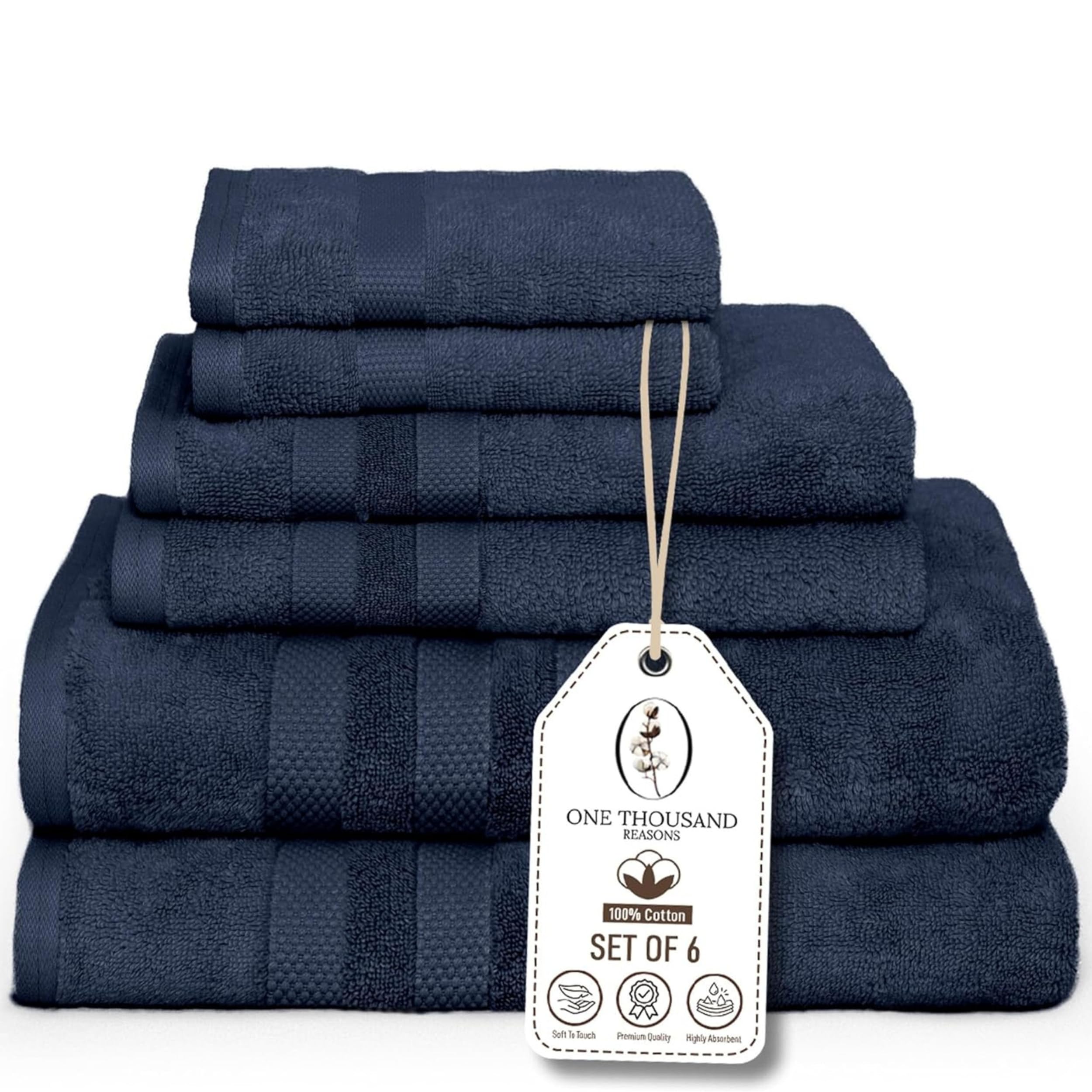Premium Staple Cotton Bathroom Towel Set