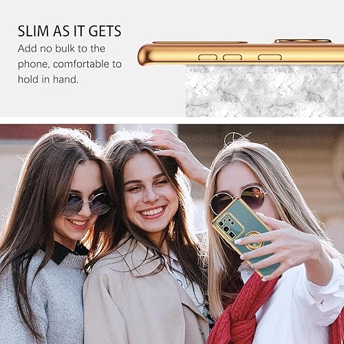 Miniatura 4 de DUEDUE Funda para Samsung Galaxy S20 Ultra con soporte de anillo, rotación de 360 grados, dedo magnético para automóvil, cubierta delgada suave a