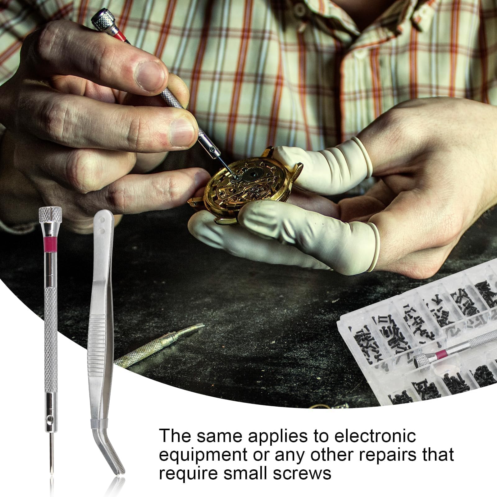 Micro Glasses Repair Kit - 500 Screws & Tools -5