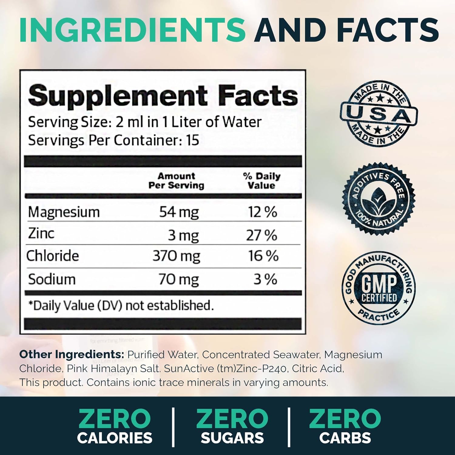 MAYU, Concentrated Electrolyte Drops (3 btls.), Restores Vital Electrolytes & Stamina, 494 Electrolytes/Serving + 67 Trace Minerals, Tested for Heavy Metals, No Additives, Purest Sources, w/Magnesium