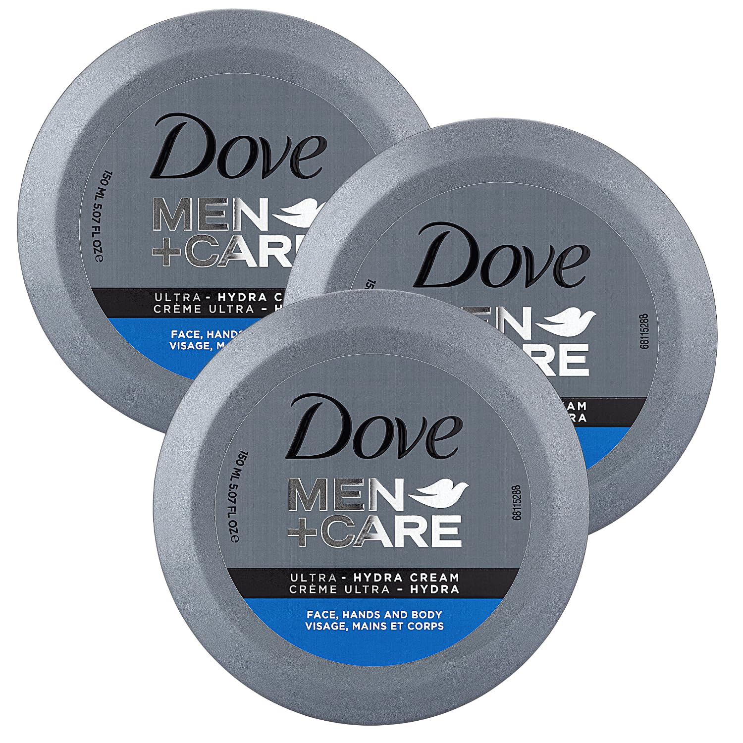 Dove Men+Care Ultra Hydra Cream, Face, Hands and Body care, All Skin Types, 3-Pack of 5.07 Oz Each, Jar Dove Men+Care Ultra Hydra Cream, Face, Hands and Body care, All Skin Types, 3-Pack of 5.07 Oz Each, Jar