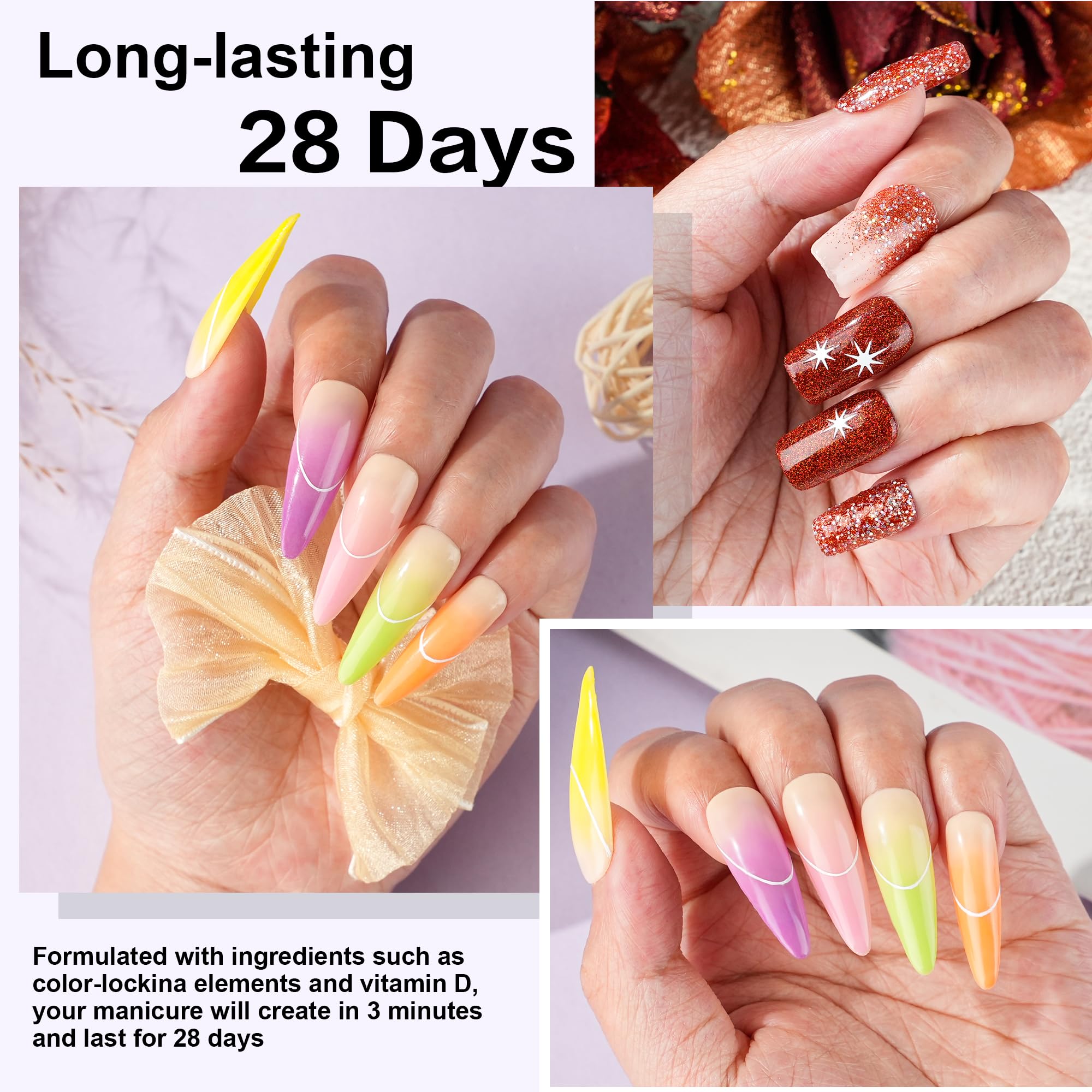EODCI Kit Starter 31 Pezzi Dip Powder Acrilico 20 Colori Manicure French Nail Art con Base Liquida & Top Attivatore