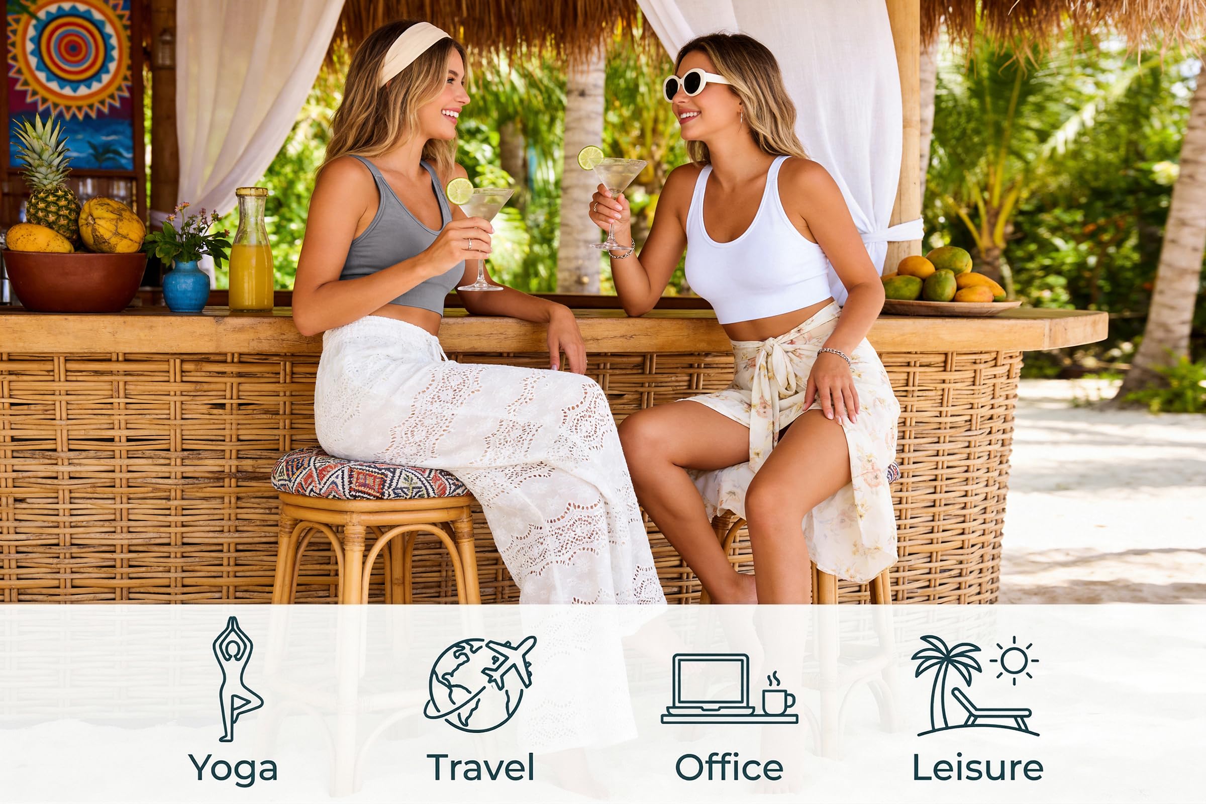 Litherday Sujetador Deportivo Mujer Soporte Medio sin Aros Transpirable Espalda Nadadora Ajustable Top Deportivo sin Costuras con Copas Extraíbles para Yoga Fitness Gimnasio S-XXL