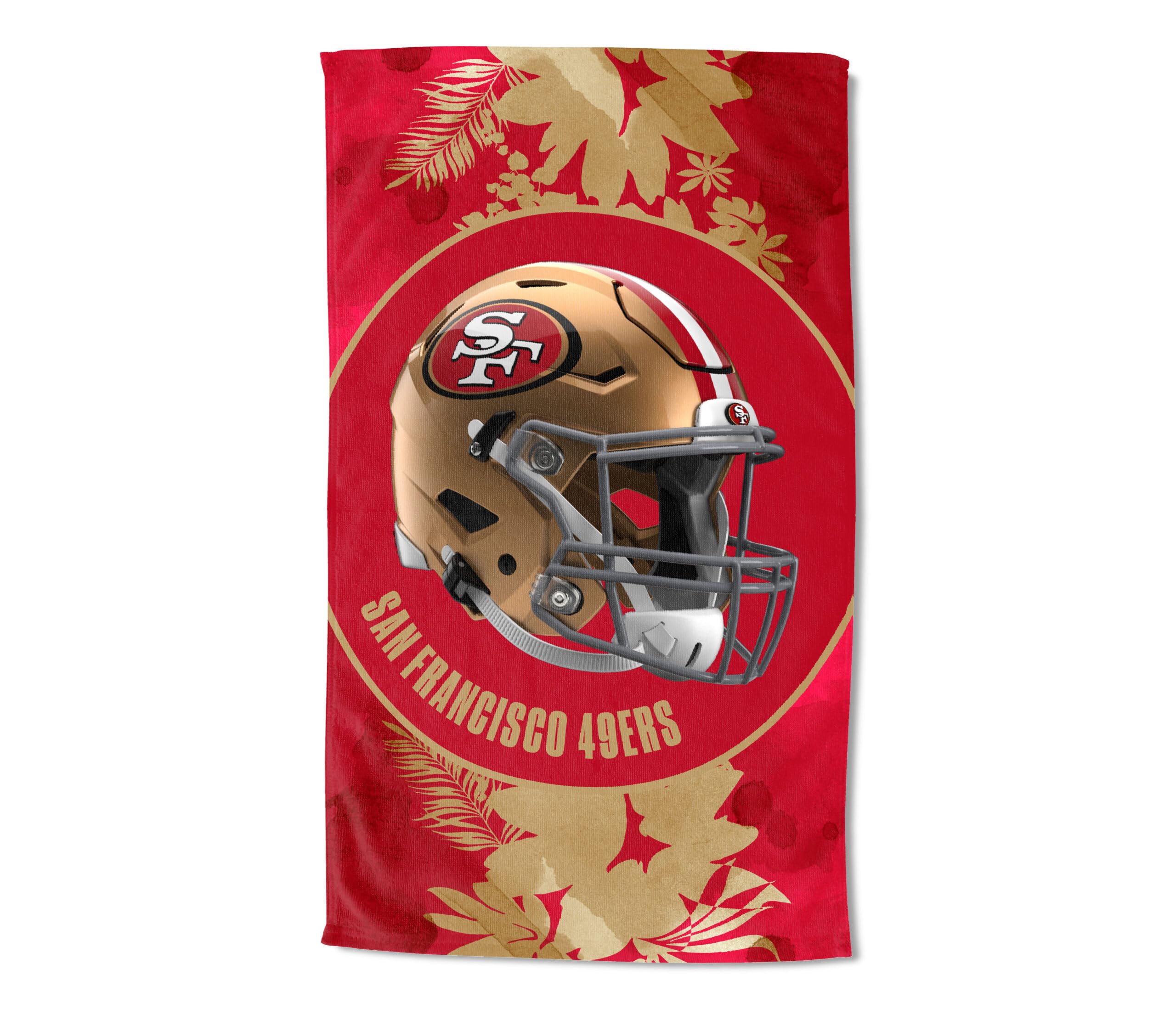 NFL San Francisco 49ers Oversized Microfiber Beach Towel, 40 x 72 Inches – Quick Dry, Sand Resistant, Lightweight, Highly Absorbent, Coin Toss Design