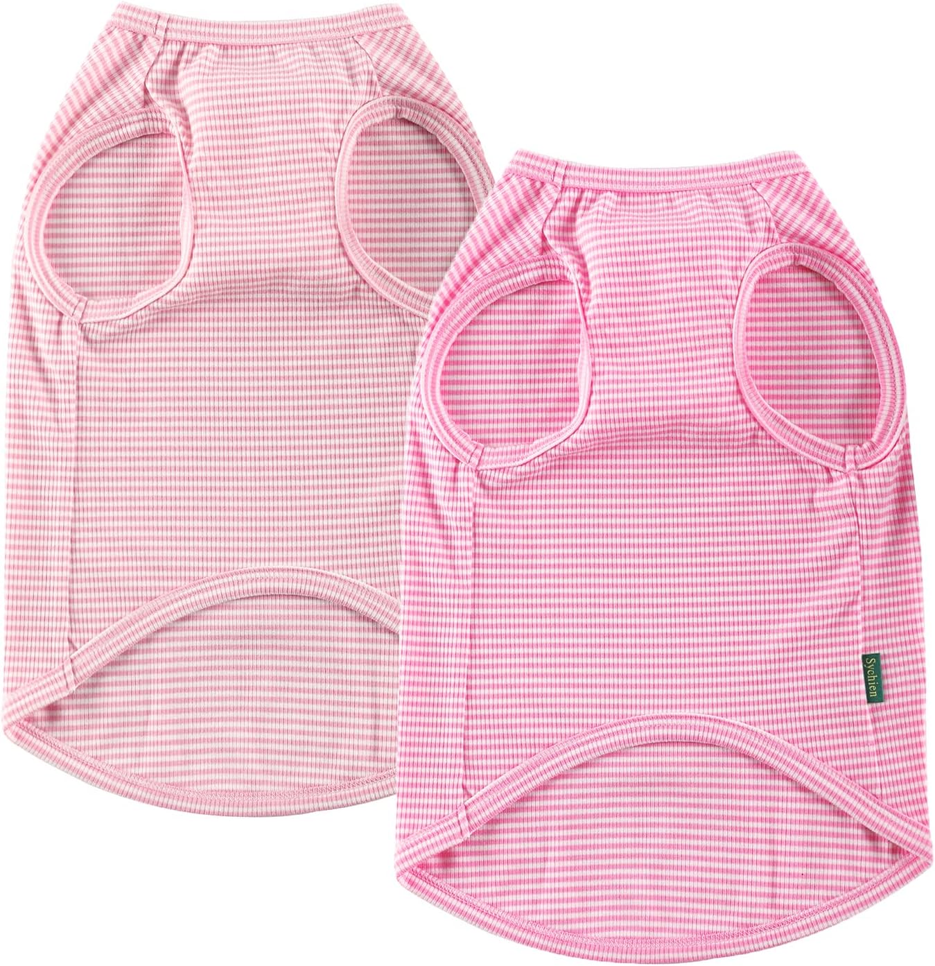 Dog Shirt,Combed Cotton T-Shirts,Soft Cool Boy Girl Tee for Large Dogs Bulldog,Pink Rose Striped XL