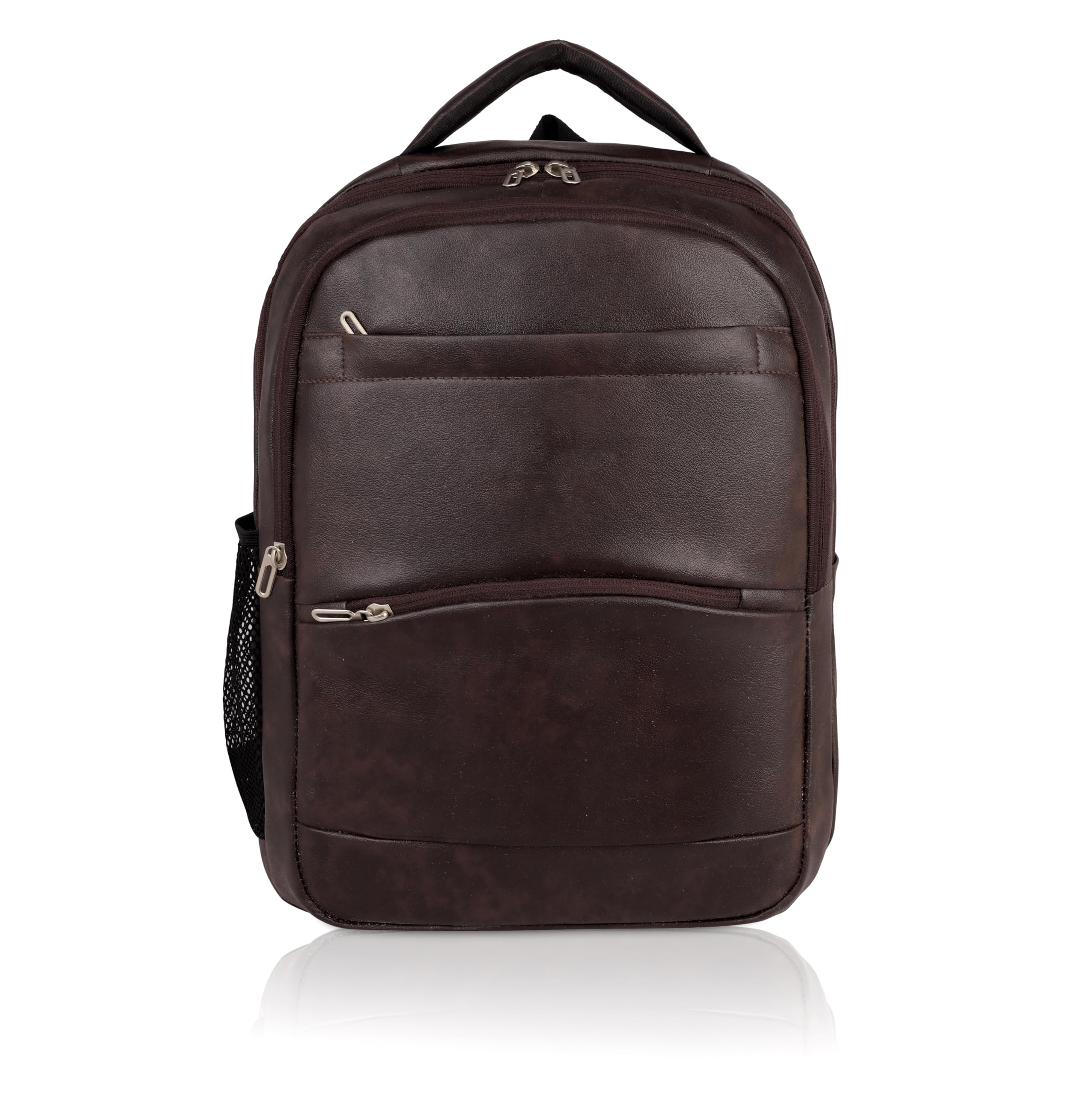 Buy FADAK Vintage Style Leather School Backpack, Brown, Multiple