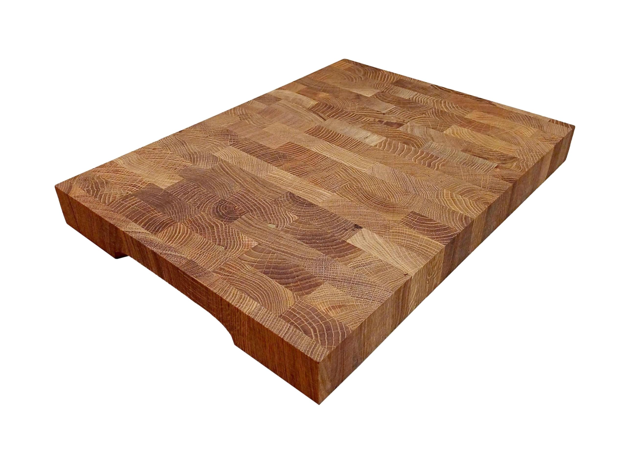 Wooden World – Sólido bloque de corte de madera de haya 40×30 cm – Tabla de cocina con asa, tabla de carnicero profesional para carne, verduras y pan