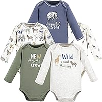 Vista 1 de Touched by Nature baby-girls Organic Cotton Long-sleeve Bodysuits