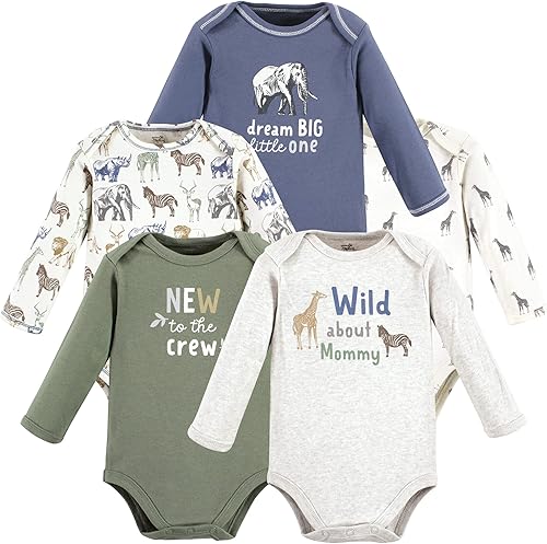 Touched by Nature baby-girls Organic Cotton Long-sleeve Bodysuits