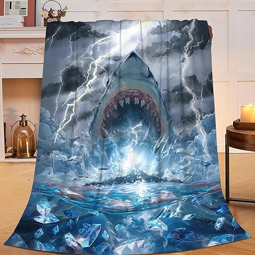 Miniatura 15 de Manta de medusa, regalos para niñas, niños, vida marina submarina, manta de forro polar, suave, cálida y mullida para océano, playa, vida marina