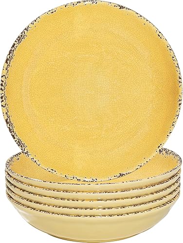 Miniatura 2 de Farmhouse - Juego de cuencos de melamina para pasta, 42 onzas, juego de ensaladas grandes de 9.25 pulgadas, 6 cuencos de sopa grandes, cuencos