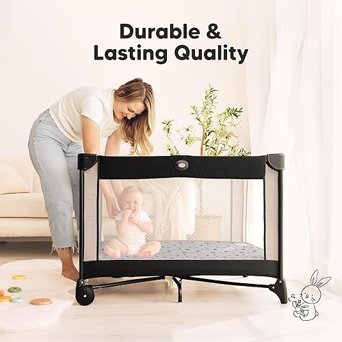 Miniatura 8 de Pack and Play Sábanas ajustadas, paquete de 2 sábanas para cuna de tamaño pequeño, paquete N Play, sábana bajera orgánica para cuna para colchón de