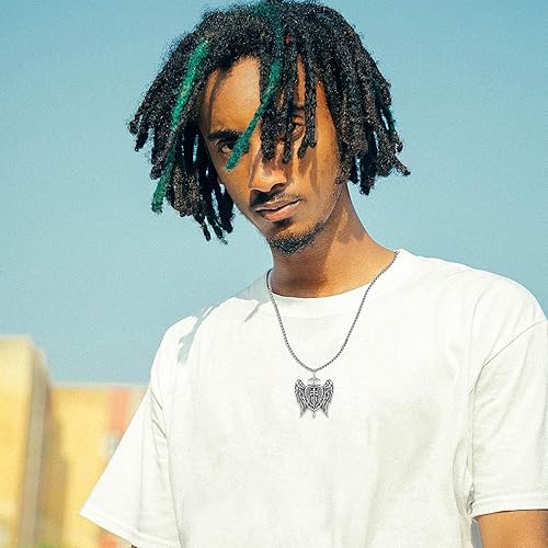 Miniatura 7 de Odinstone Collar de San Miguel - Medallas de San Cristóbal - Medallas de San Benito - Collar de Virgen María - Collar de Arcángel Miguel - Amuleto