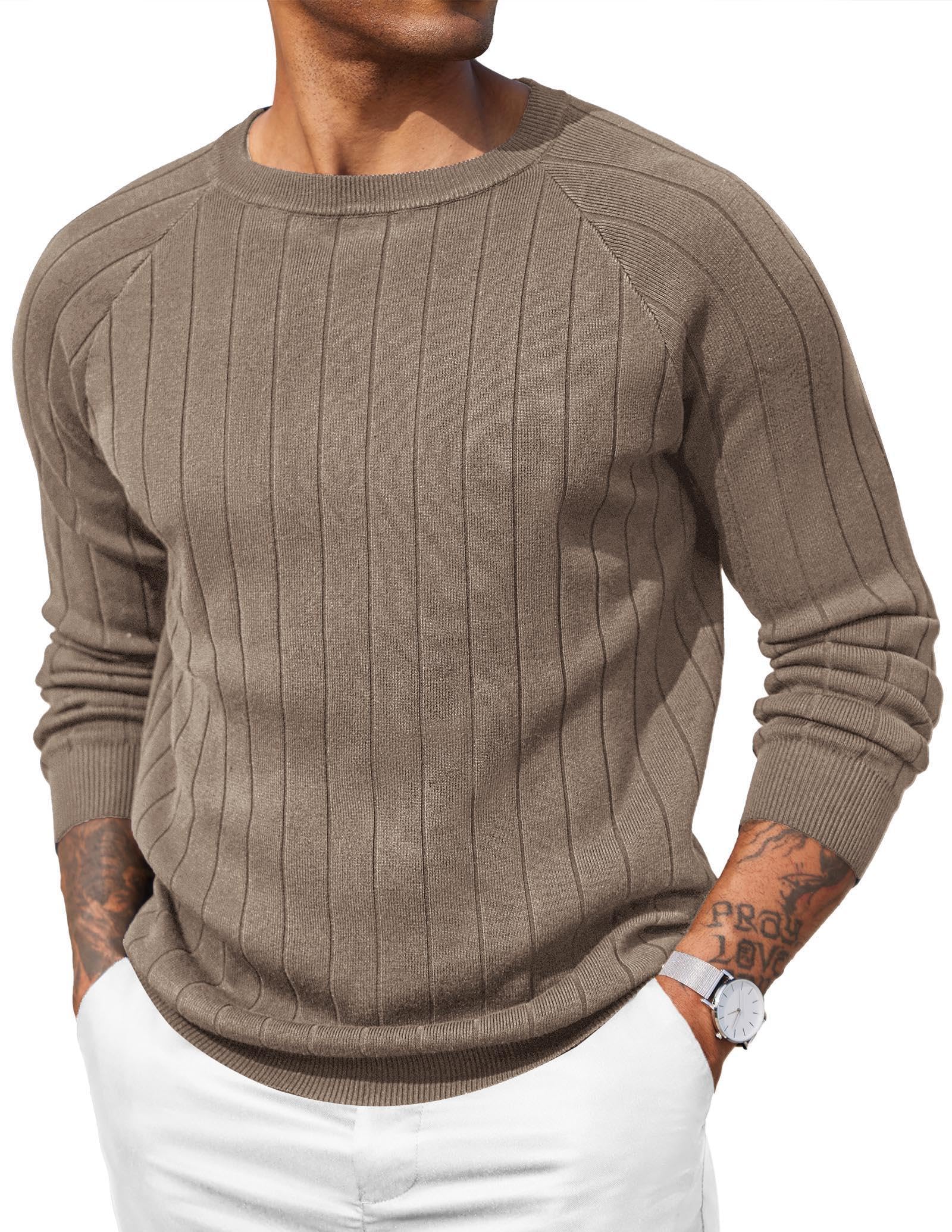 COOFANDY Mens Crewneck Pullover Sweater Business Casual Knit Sweater