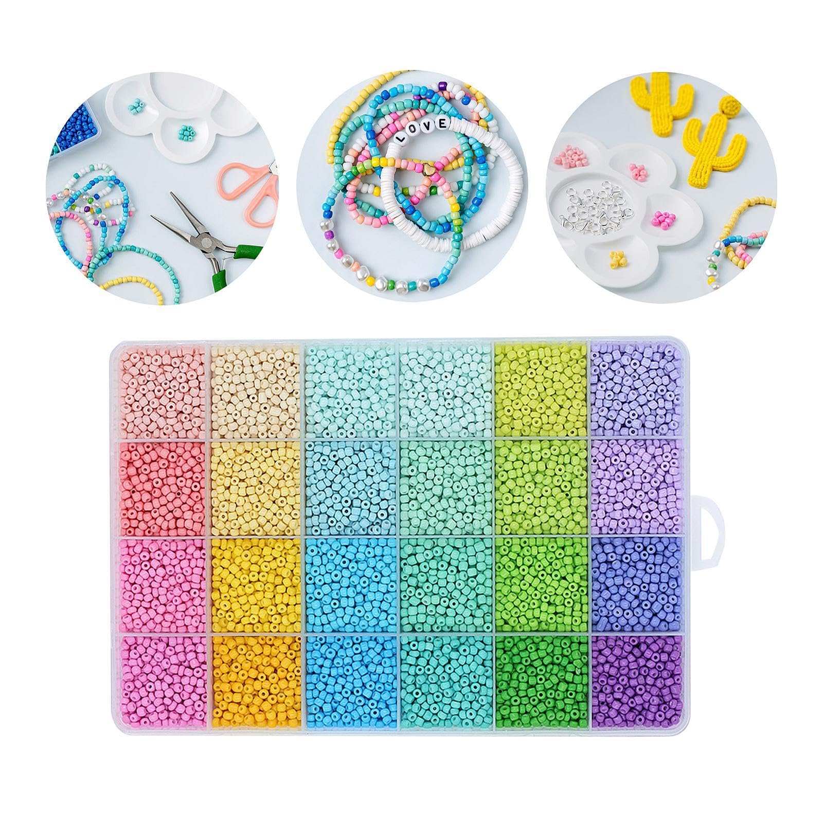Amazon.co.jp: rockible カラフルなガラスビーズセット ハンドメイド 