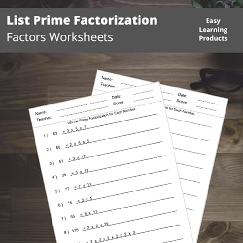 List Prime Factorization Worksheets with Answer Keys | PDF ...