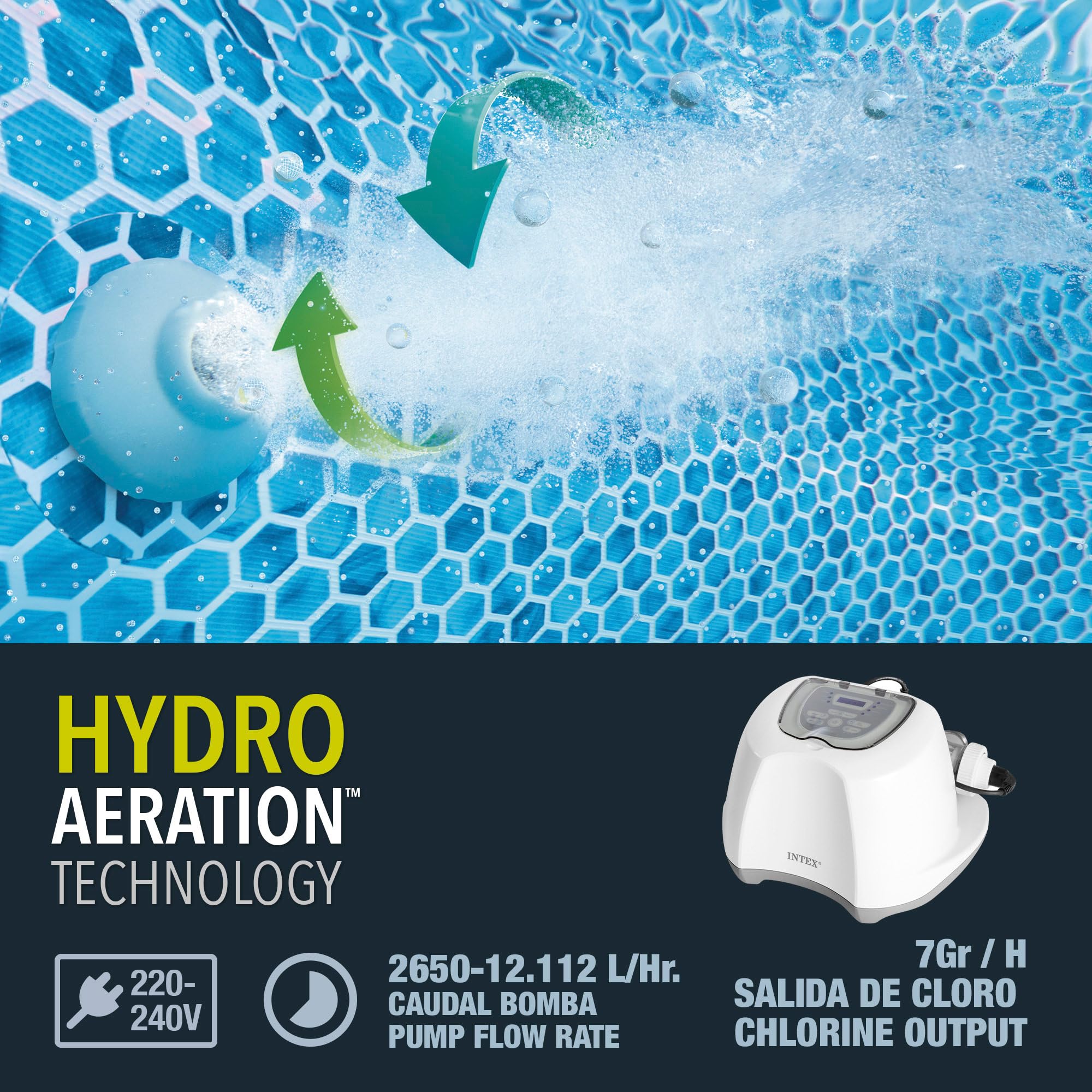Intex - 26688 - Stérilisateur au sel QS700 Plus pour Piscine jusqu'à 56m3