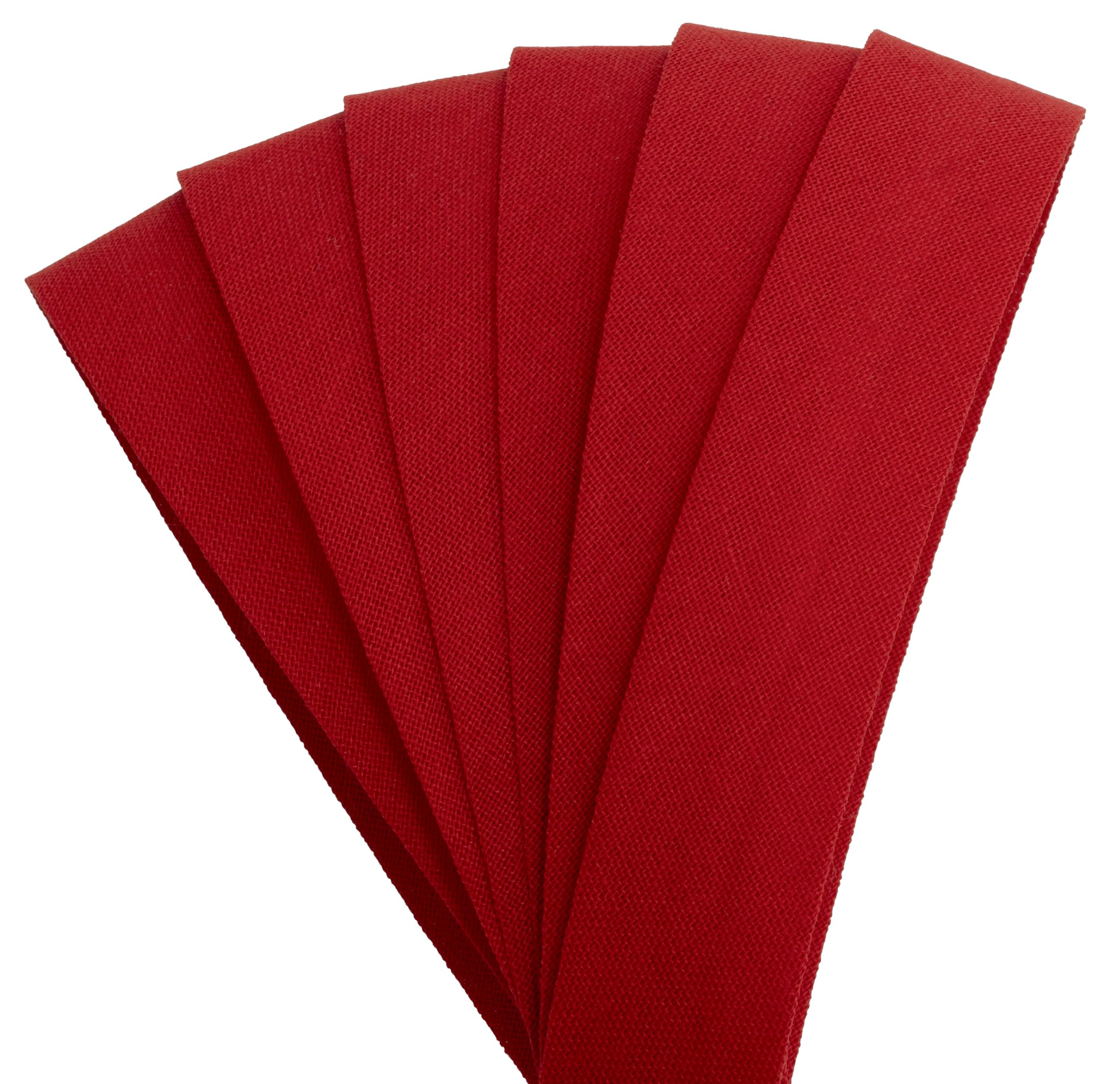 AERZETIX - C77404 - Rouleau Ruban Biais Replié De Couture 25 Mètres X 10 Mm - 20% Coton Et 80% Polyester - Couleur Rouge